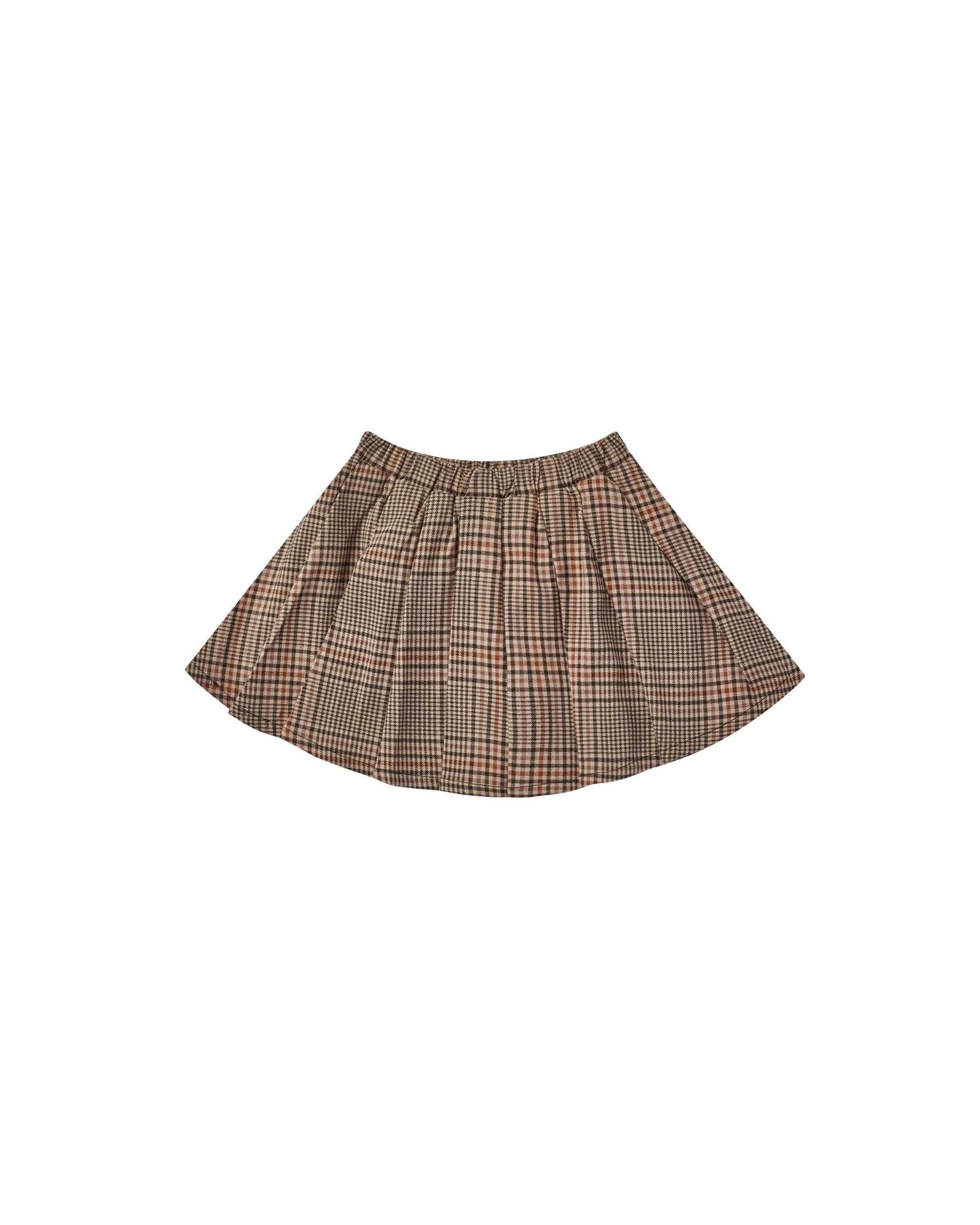 pleated mini skirt || rustic plaid – Bear Hollow Kids