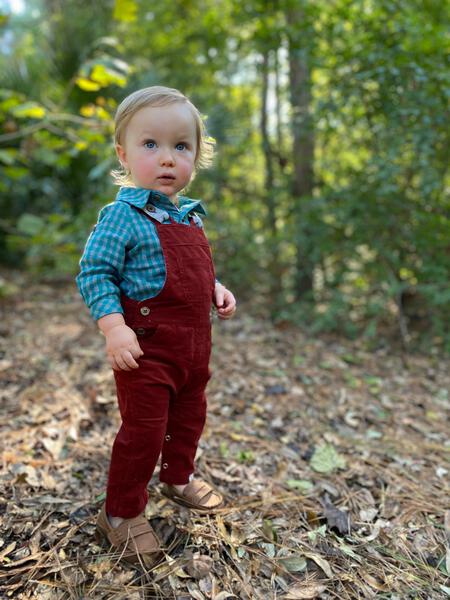 Cord Overalls - Red