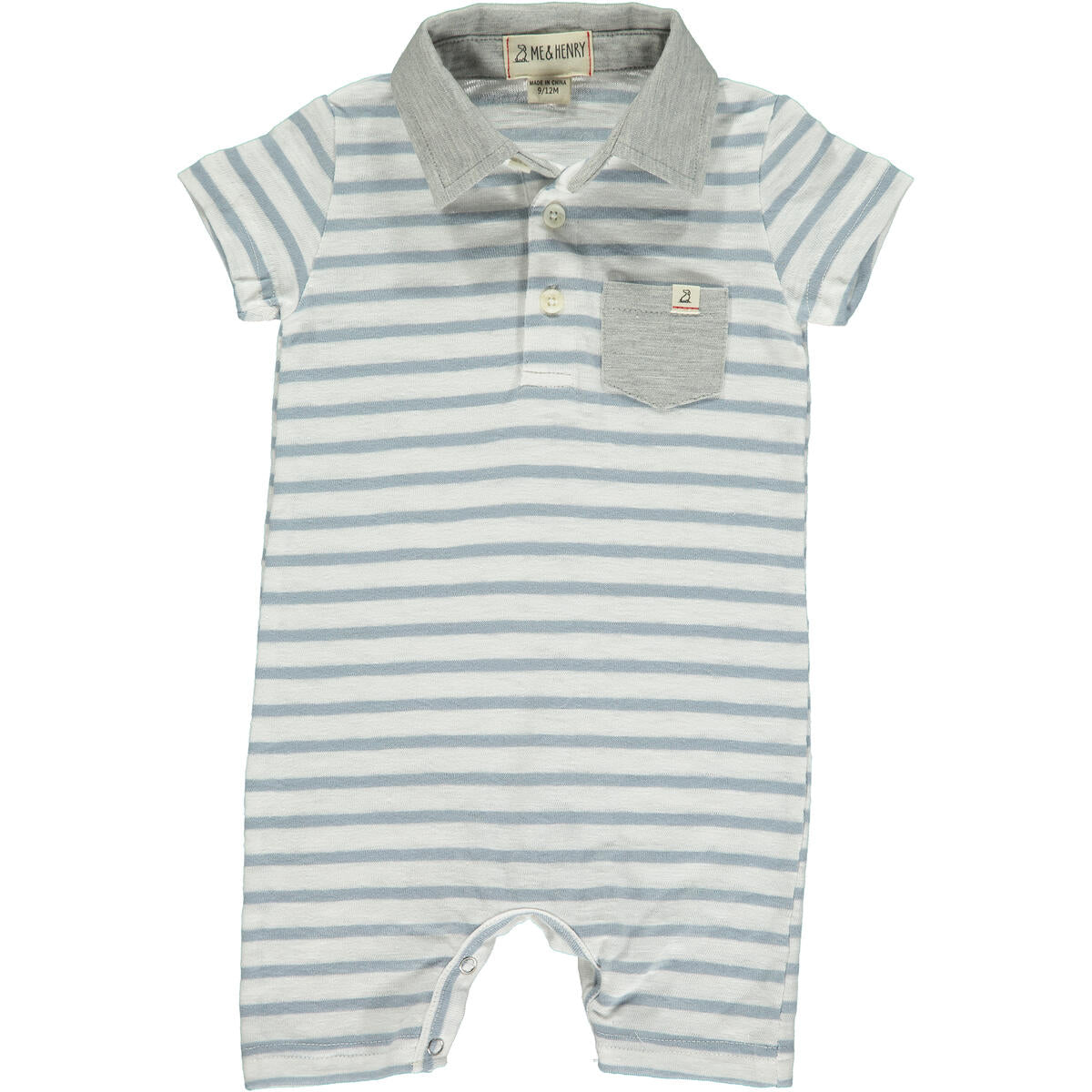 Saltash Romper - Grey/White