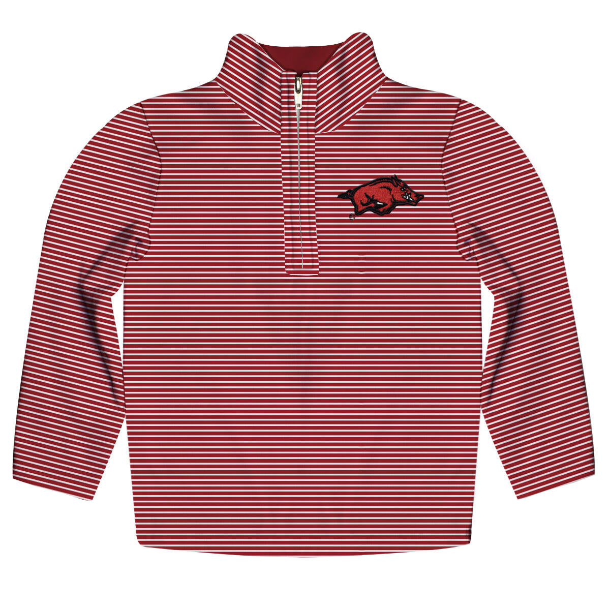 Arkansas Razorbacks Red Stripes Quarter Zip