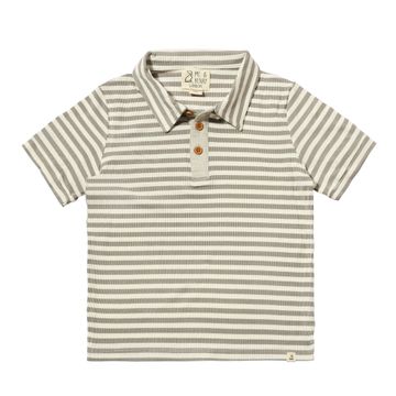 Shipping Polo | Grey/White Striped