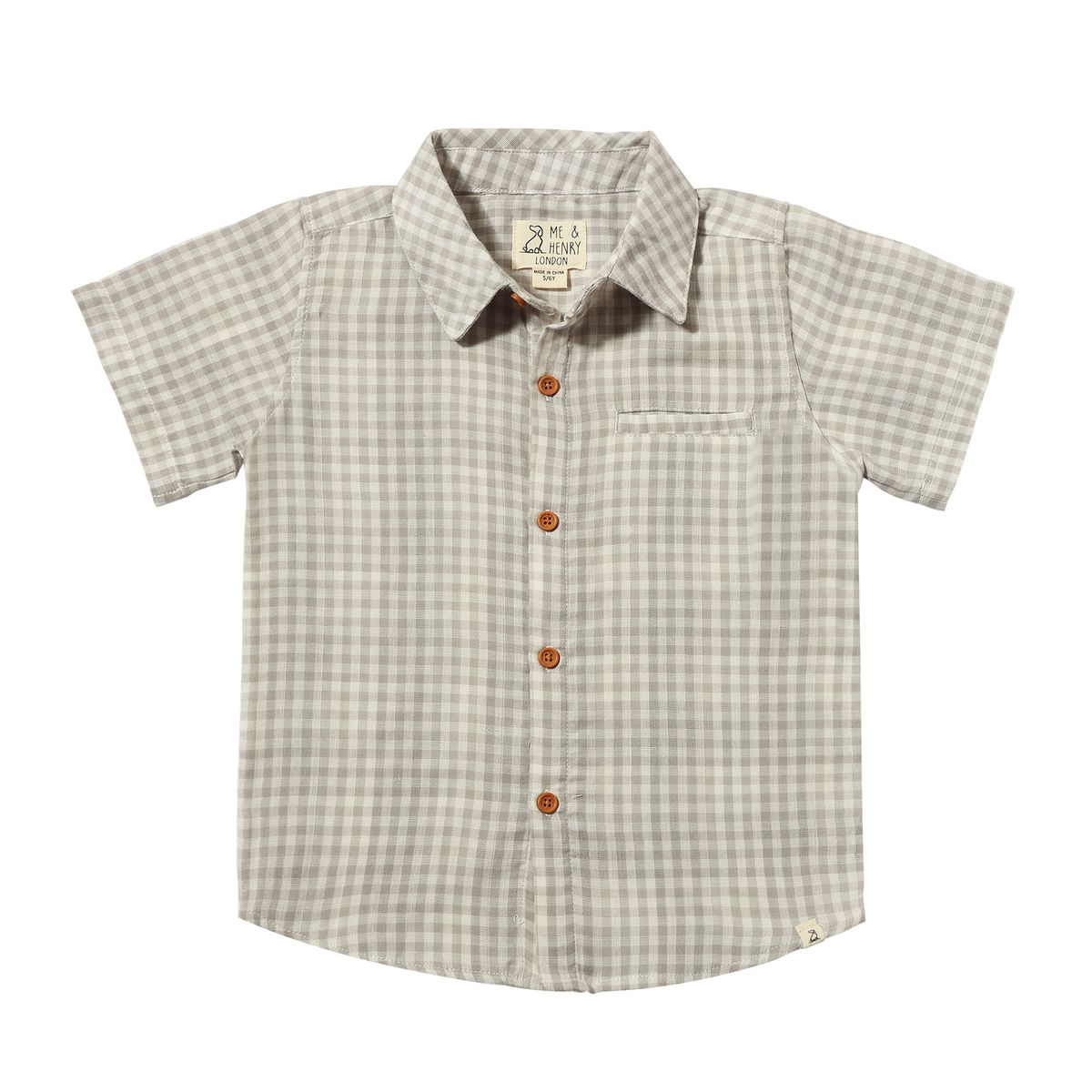 Newport Woven Shirt | Grey/White Gauze Plaid