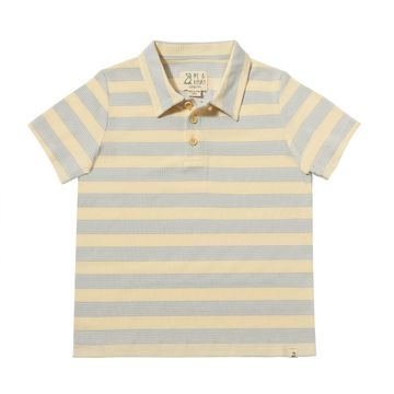 Polreath Polo | Greyish Blue/Cream Stripe