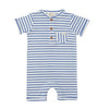 Camborne Henley Romper | Blue/White Stripe