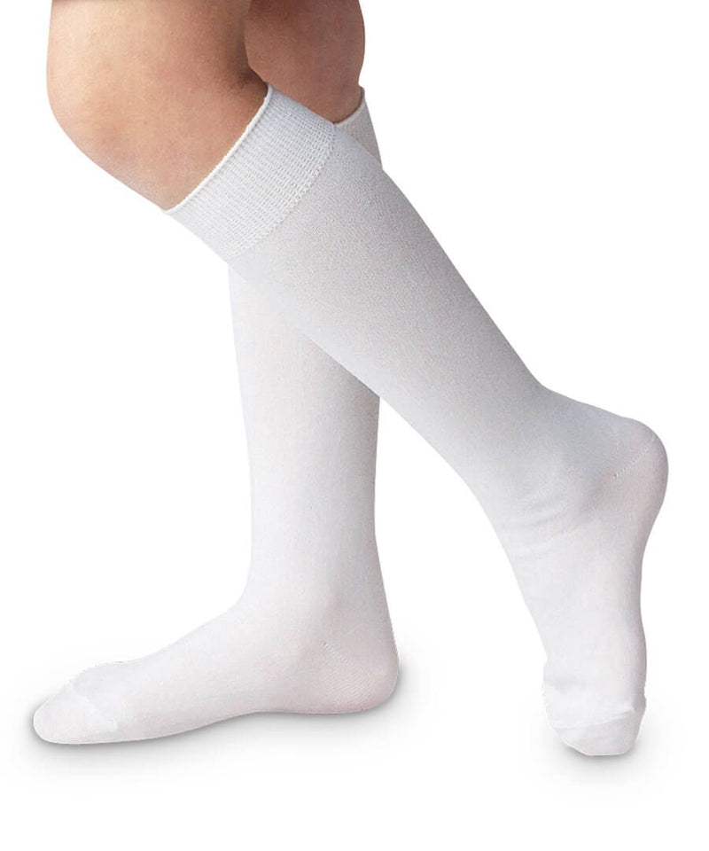 Classic White Nylon Knee High Socks 1 Pair