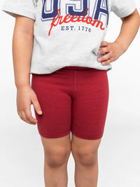 Elevated Biker Short - Red