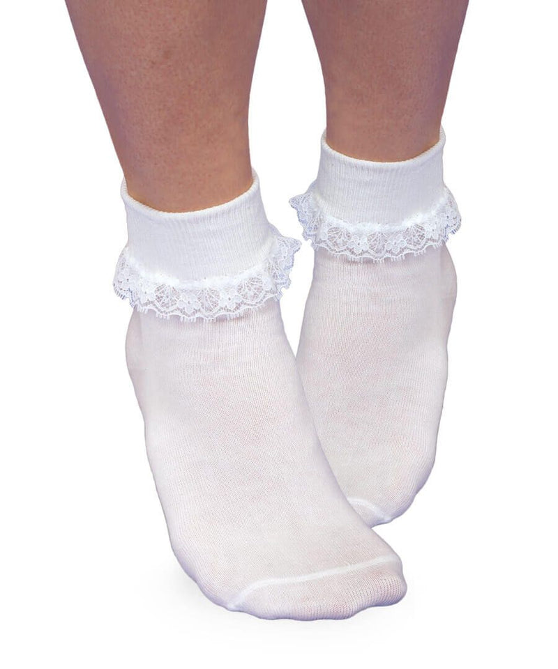 Smooth Toe Simplicity Lace Turn Cuff Socks 1 Pair