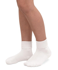 School Uniform Smooth Toe Turn Cuff Socks