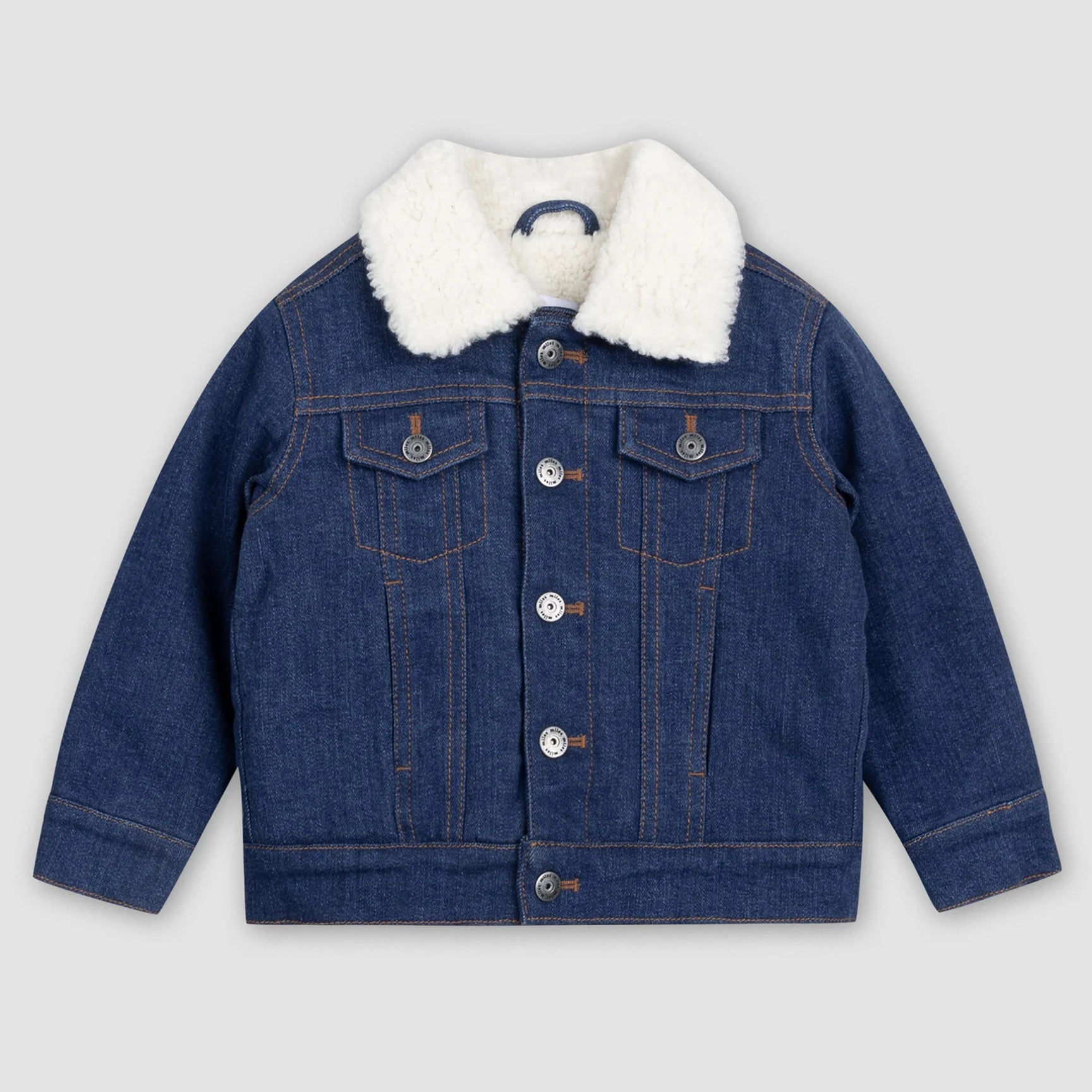 Denim jacket with fur kids hotsell