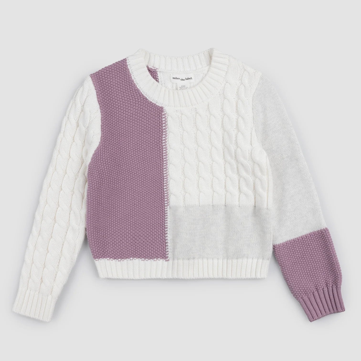 Elderberry Color Block Knit Sweater