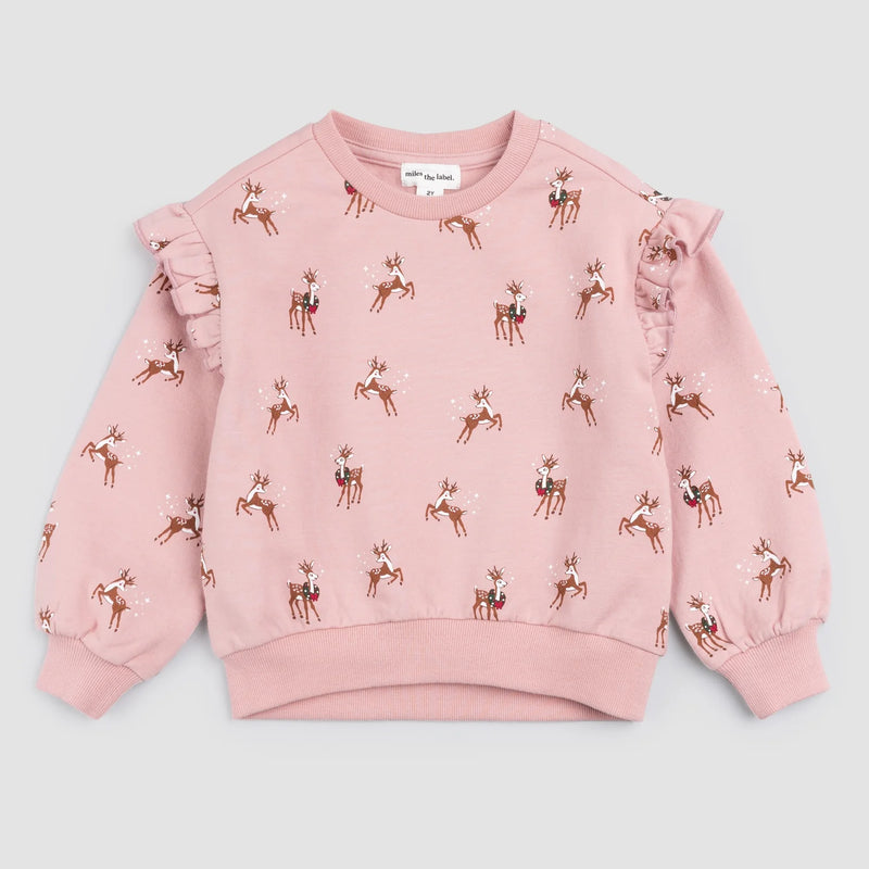 Reindeer Games on Rose Sweatshirt