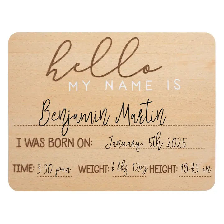 Fill in Baby Arrival Milestone Photo Prop