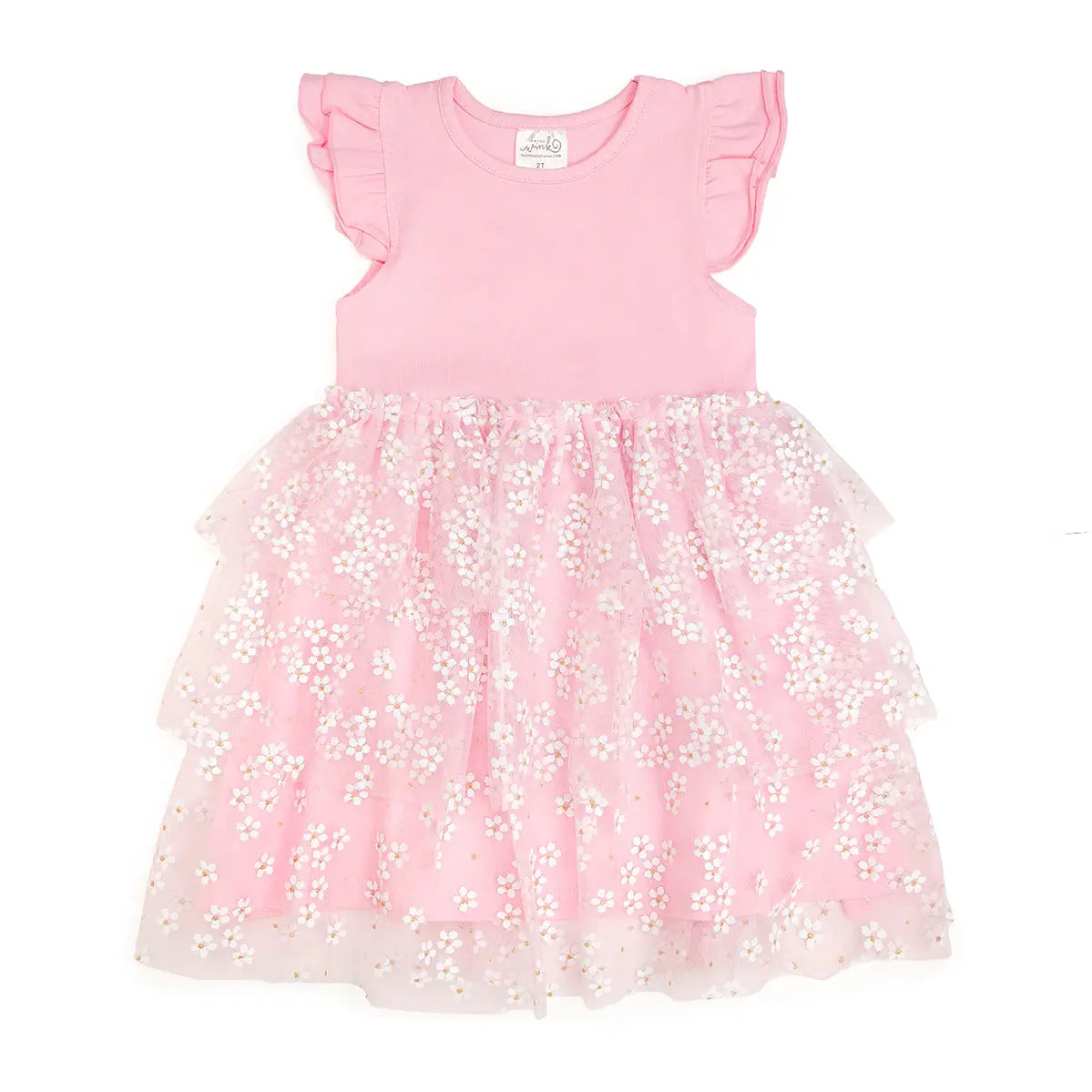 Pink Ditsy Daisy Easter Tutu Dress