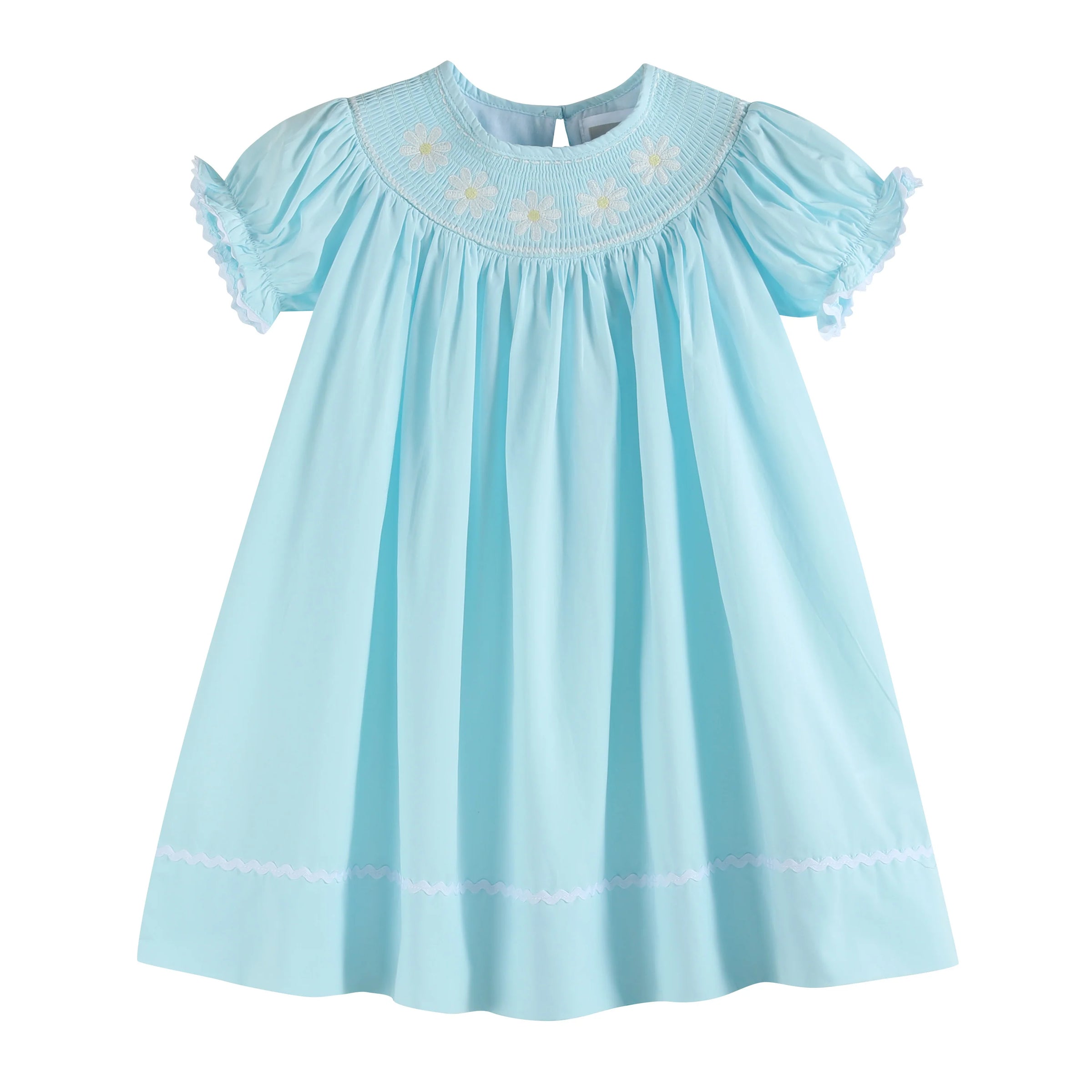 Blue Daisy Smocked Dress