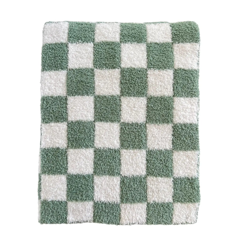 Phufy Bliss Checker Blanket- Sage