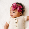 Satin - Peony Bow Headband