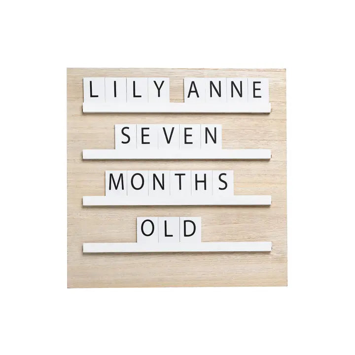 Wood Tile Letterboard - Neutral