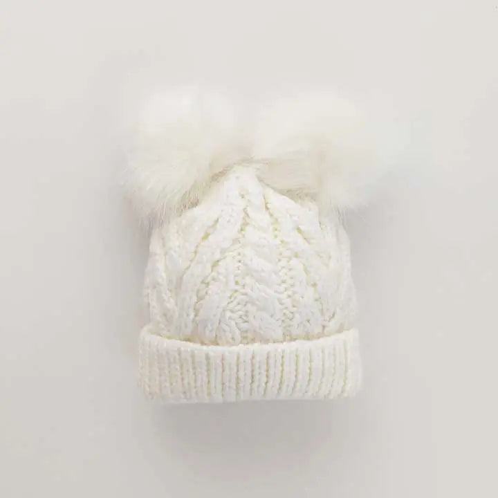 Winter White Fluffer Beanie