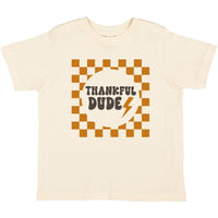 Thankful Dude Checker Thanksgiving Kids Short Sleeve T-Shirt