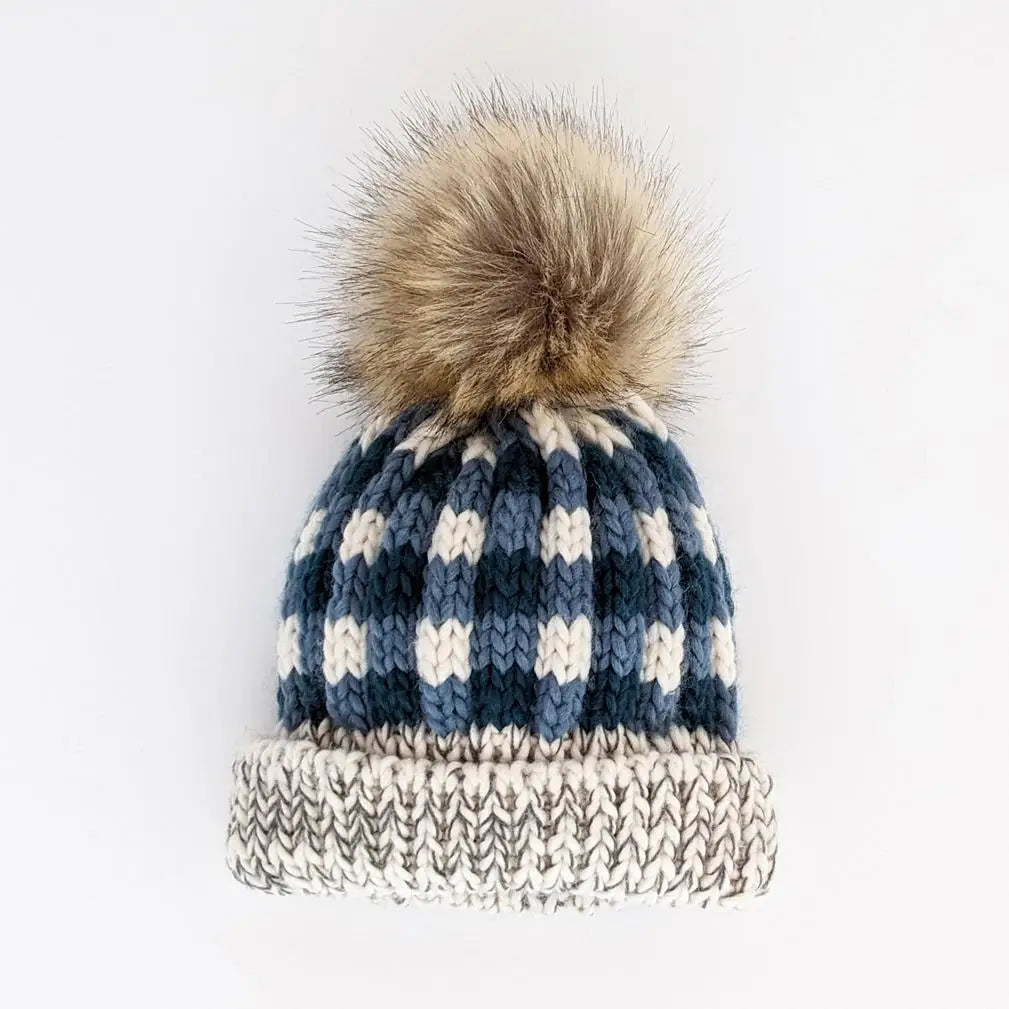 Atlantic Buffalo Check Pom Beanie