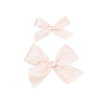 Satin - Blush Bow Clip