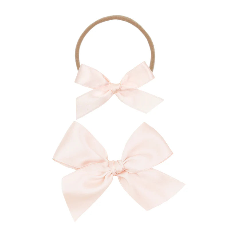 Satin - Blush Bow Headband