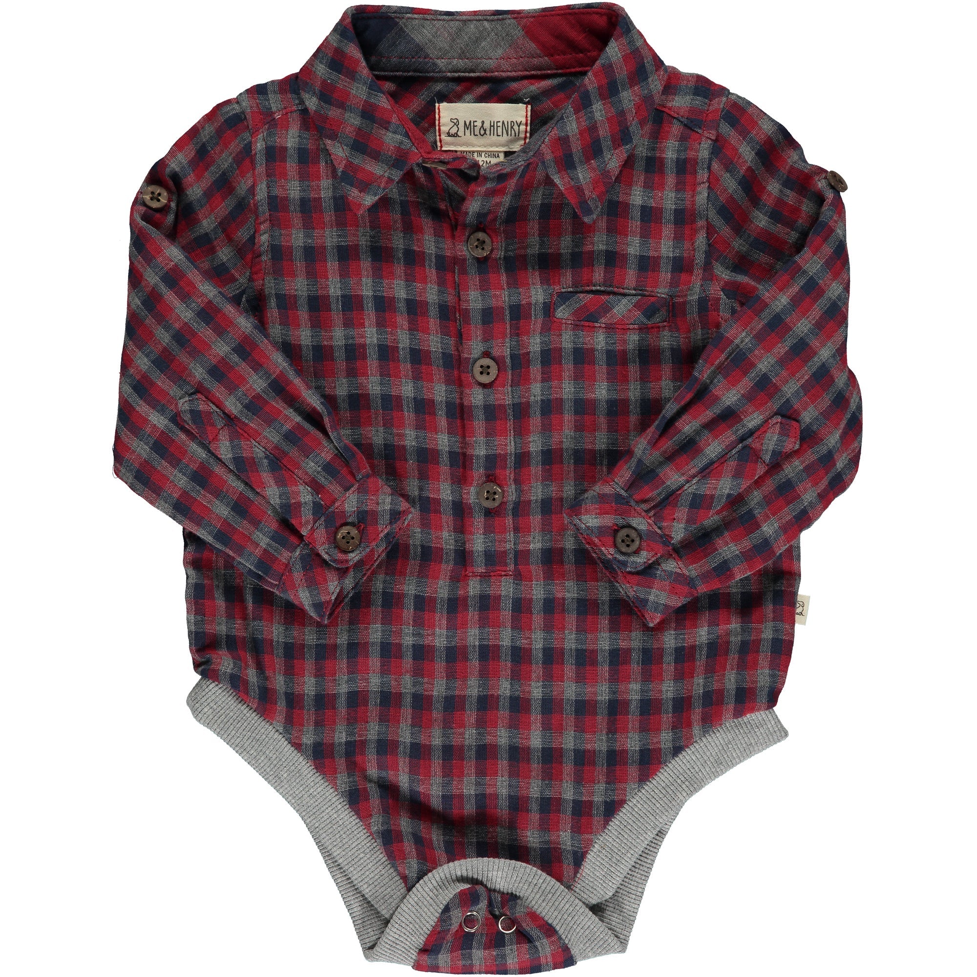 Red flannel online onesie