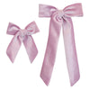 Velvet Sash - Lilac Bow Clip