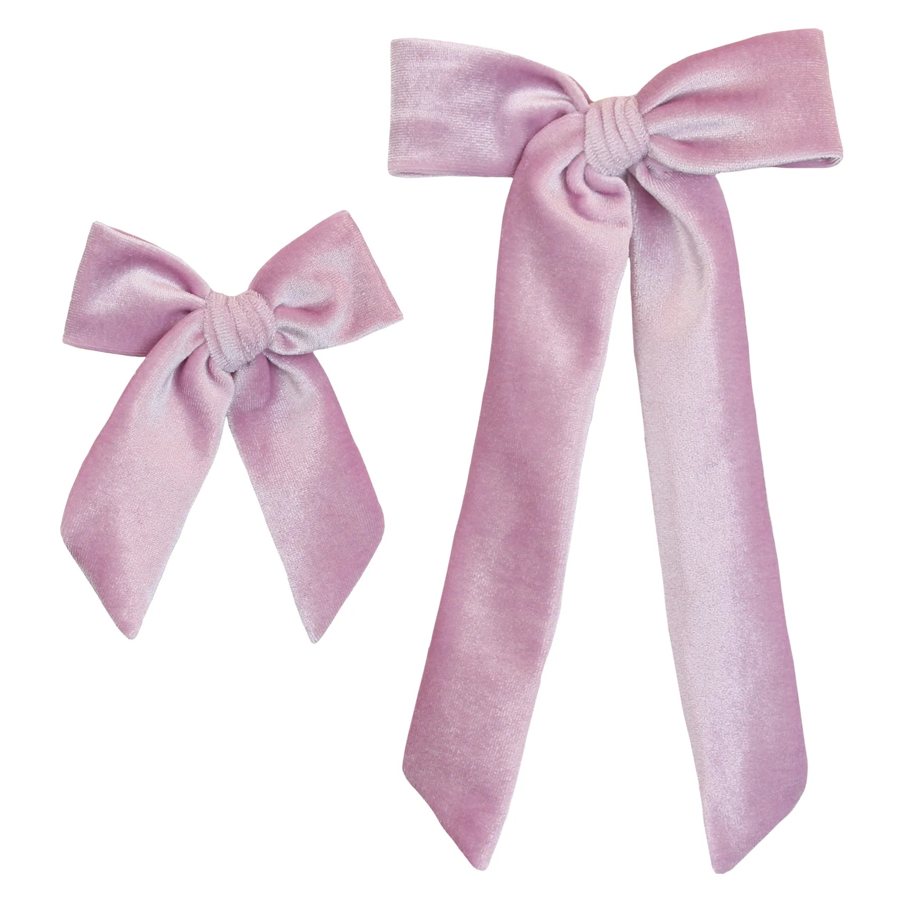 Velvet Sash - Lilac Bow Clip