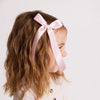 Satin Sash - Baby Pink Bow Clip