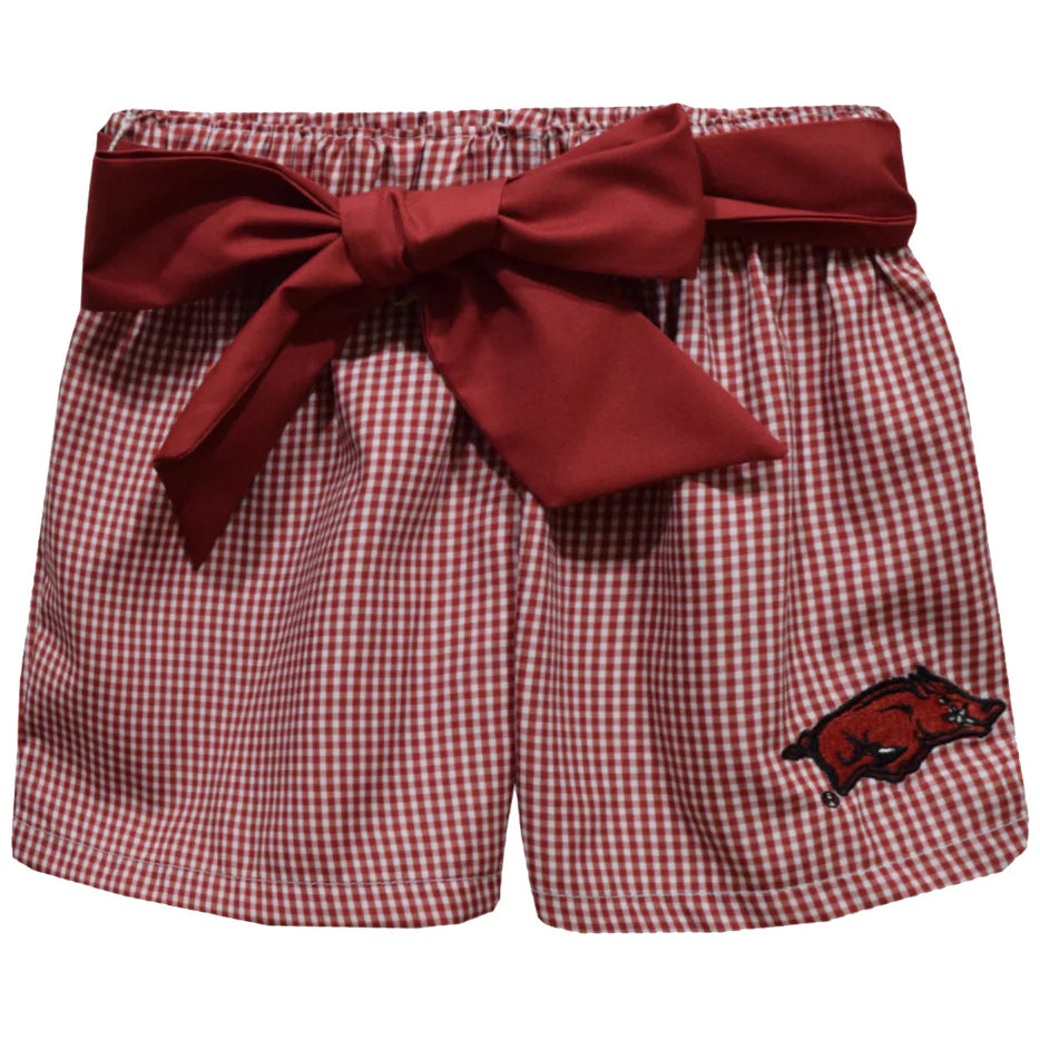 Hogs Embroidered Girls Short with Sash