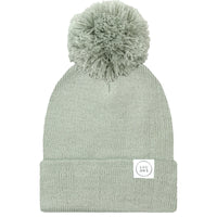 Beanie With Pom - Pewter