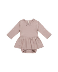 Pointelle Skirted Bodysuit || Mauve