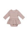 Pointelle Skirted Bodysuit || Mauve