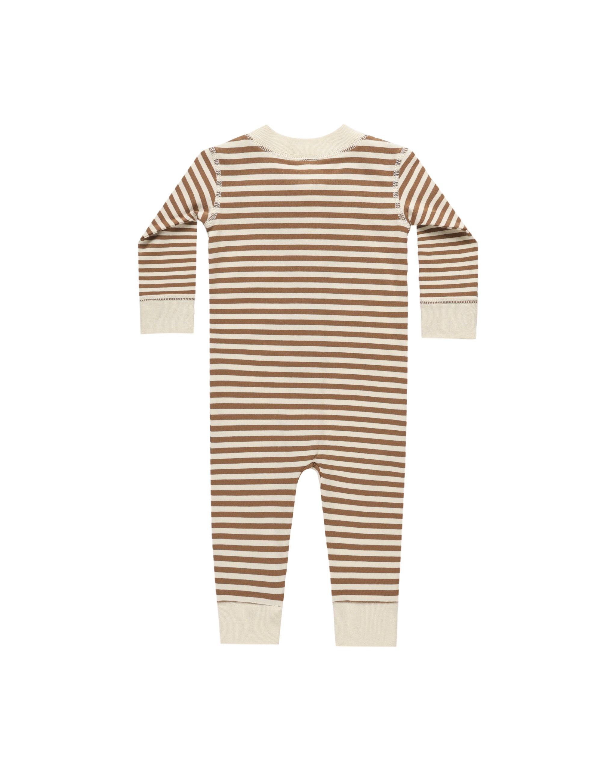 Zip Long Sleeve Sleeper || Cinnamon Stripe