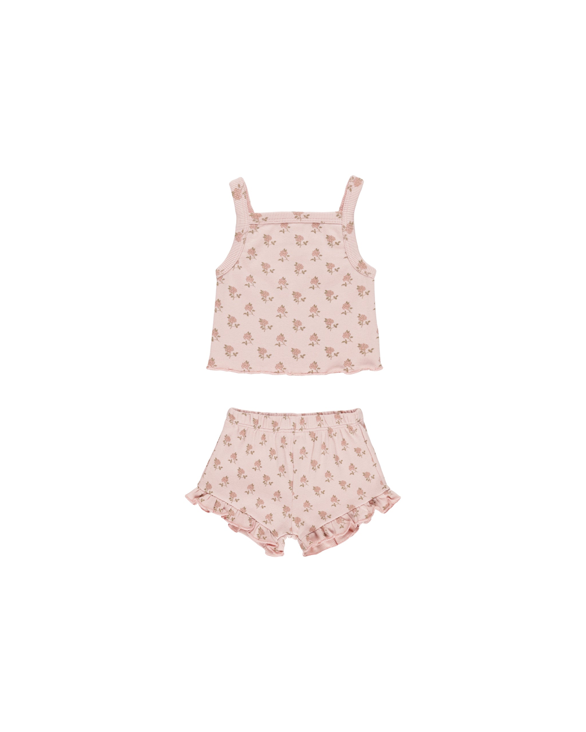 Evie Tank + Shortie Set || Rose