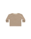 Long Sleeve Henley Tee || Cinnamon Stripe