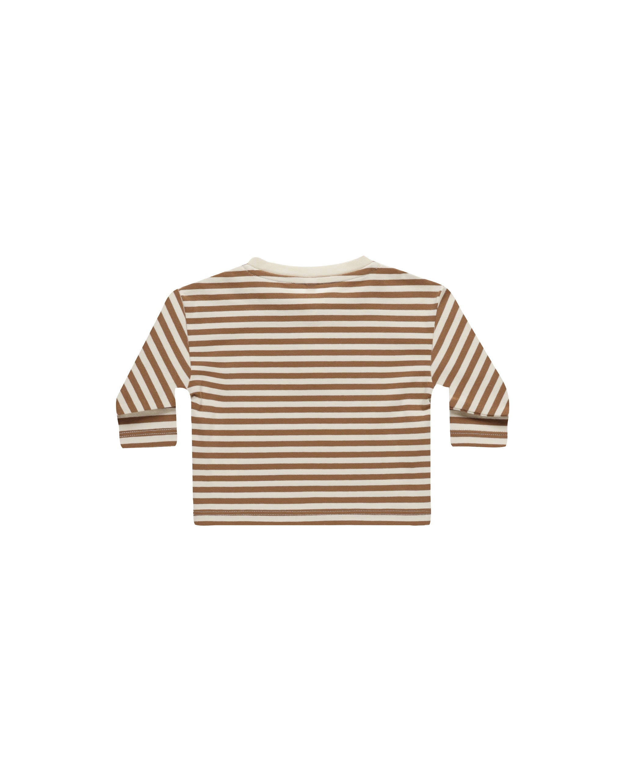 Long Sleeve Henley Tee || Cinnamon Stripe