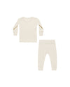 Waffle Top + Pant Set || Natural