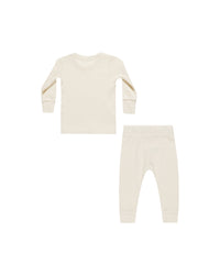 Waffle Top + Pant Set || Natural