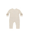 Pocketed Woven Jumpsuit || Cinnamon Plaid