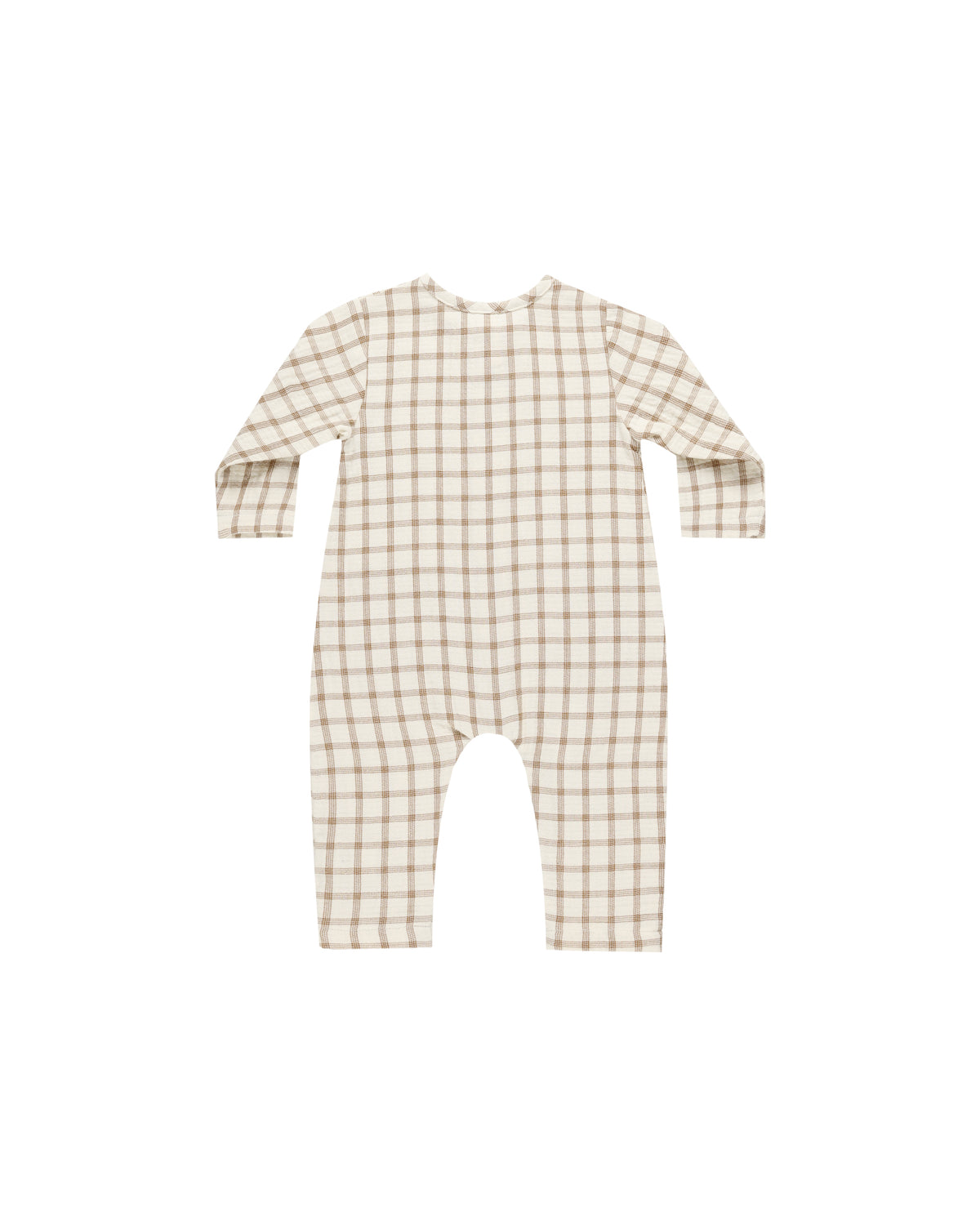 Pocketed Woven Jumpsuit || Cinnamon Plaid