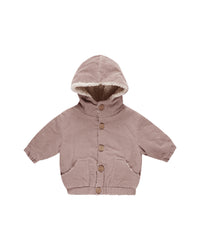 Corduroy Hooded Jacket || Mauve