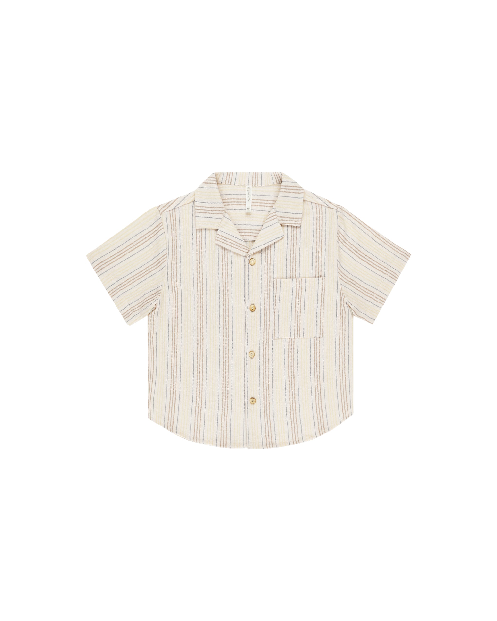 Lapel Collar Shirt || Summer Stripe