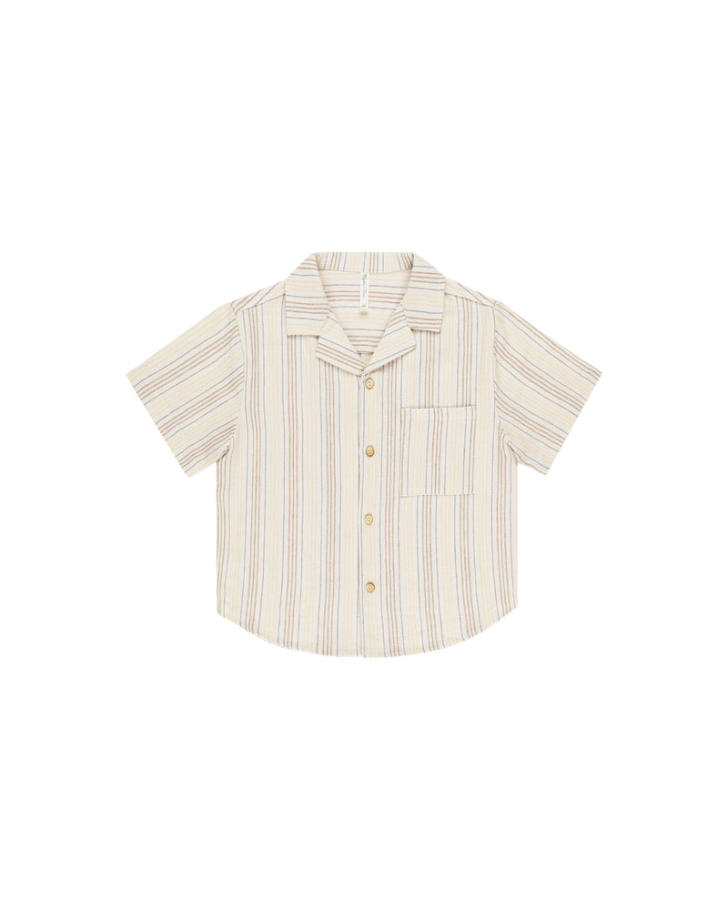 Lapel Collar Shirt || Summer Stripe