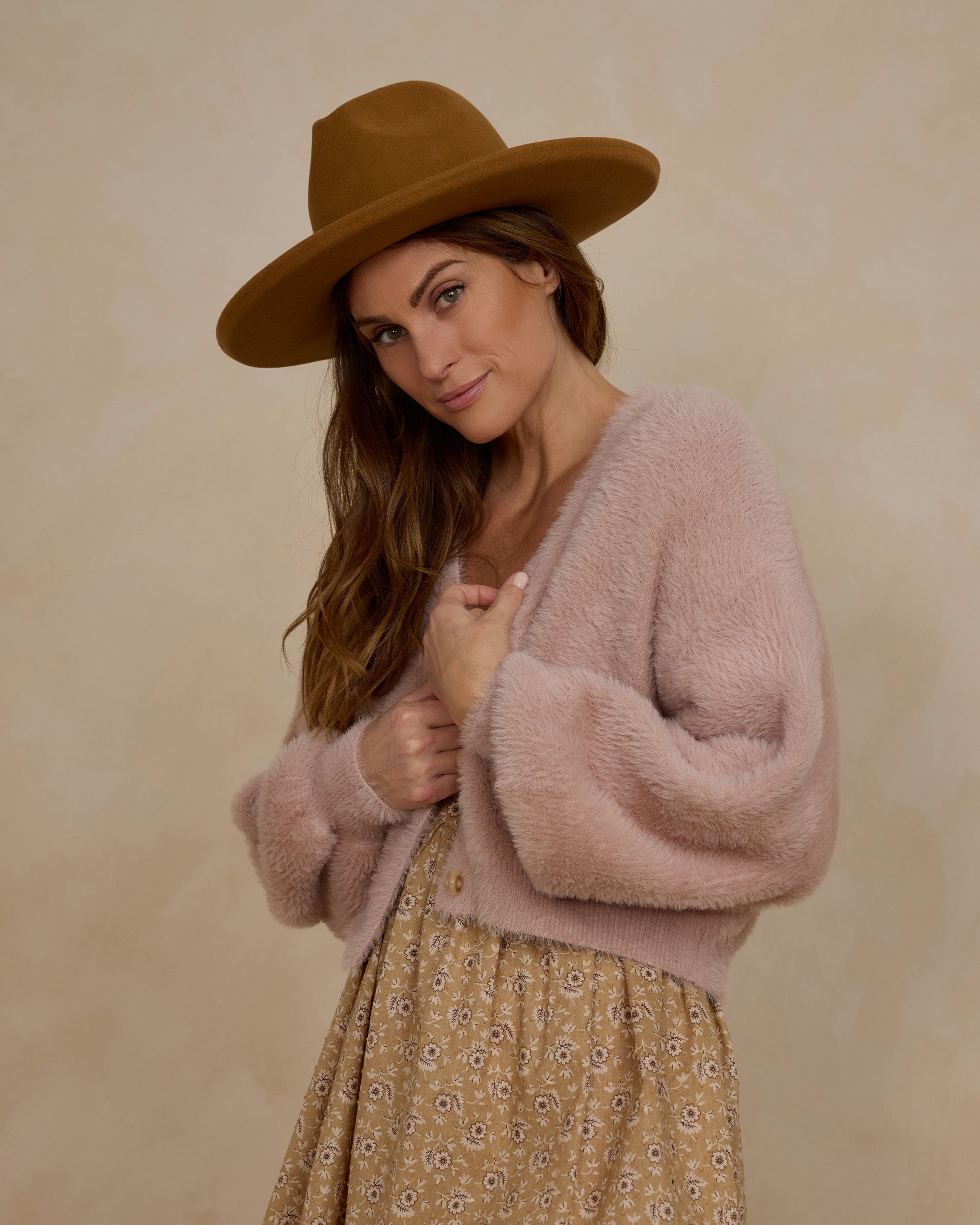 Women's Fuzzy Cardigan | Blush