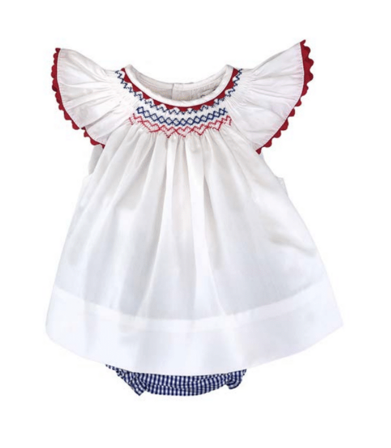 Patriotic Smocked Top & Bloomer Set