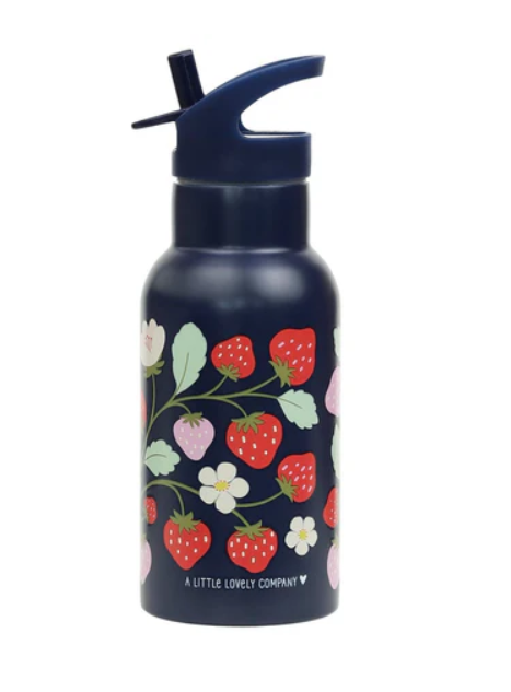 Stainless Steel Drink Bottle: Strawberries