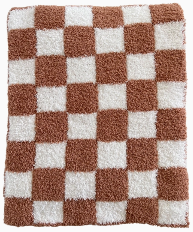 Checker Blanket- Nutmeg