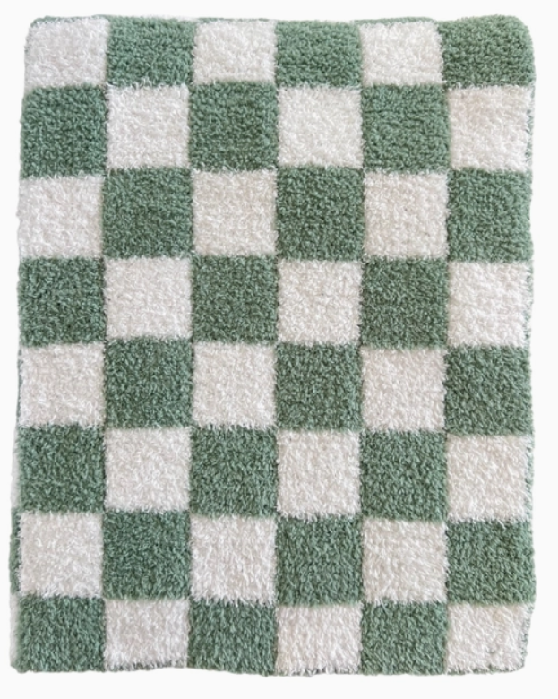 Checker Blanket- Sage